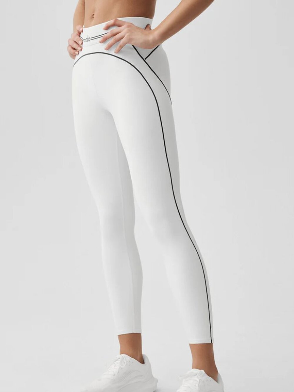 Alo Yoga Airbrush High-Waist Heart Throb Legging White/Black size small NWT